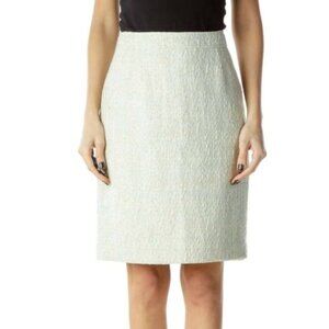 Halogen green Tweed pencil skirt size 6 Petite (K27)